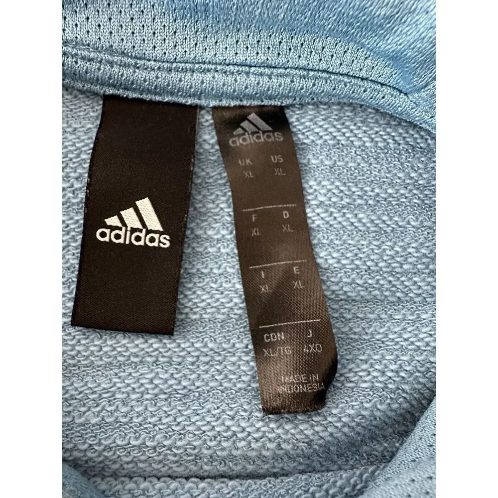 Adidas Hoodie Sweatshirt Men's XL ‎ Blue Outdoor Stretch Athletic Gym Pullover
